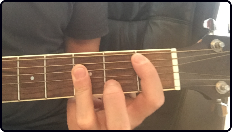 Bb chord on guitar